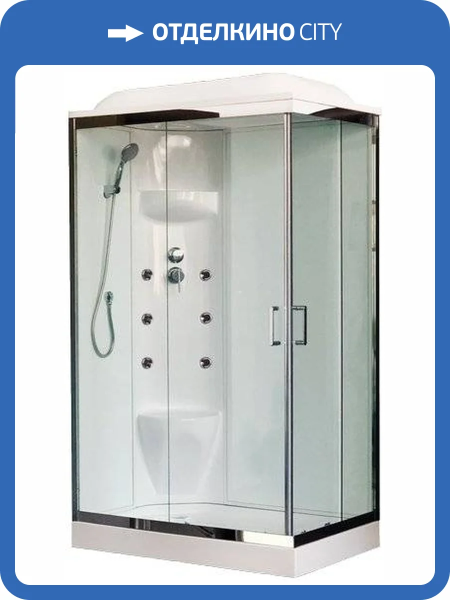 Душевая кабина Royal Bath RB 8120HP7-WT-CH L, с низким поддоном, с сиденьем фото 5