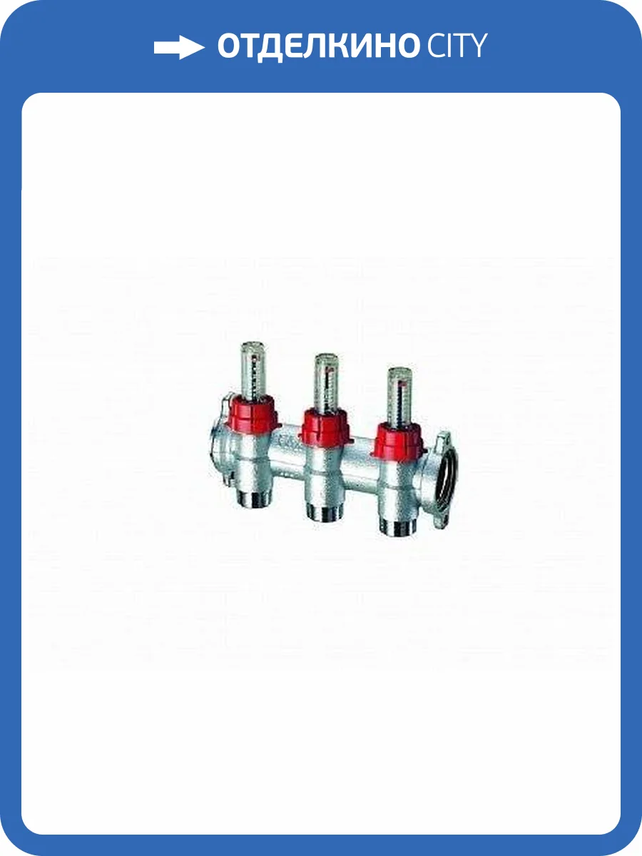 Фланцевый запорный коллектор FAR 1 , отводов 3 - 3/4 EUROKONUS, с расходомерами фото 2