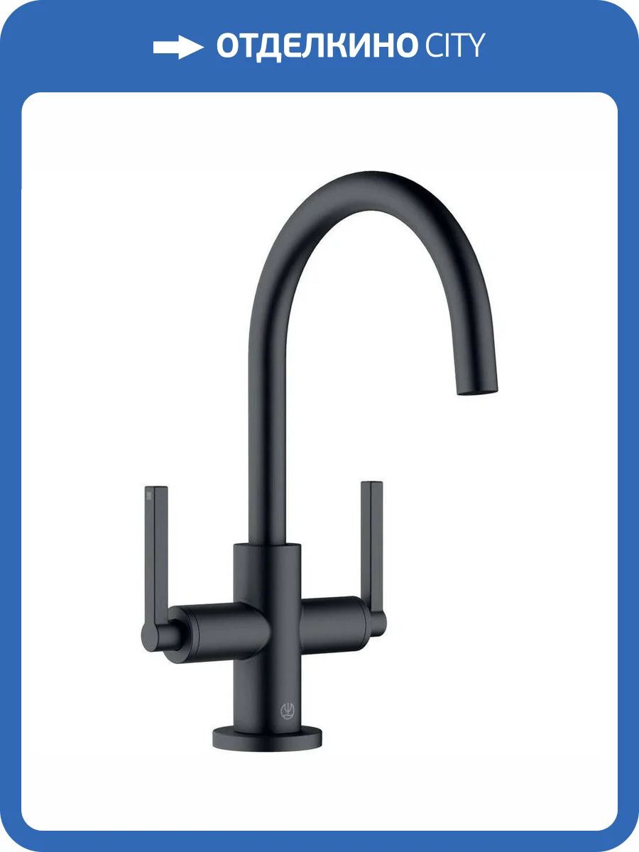 Смеситель для раковины Kludi Nova Fonte 201183915 черный фото 4