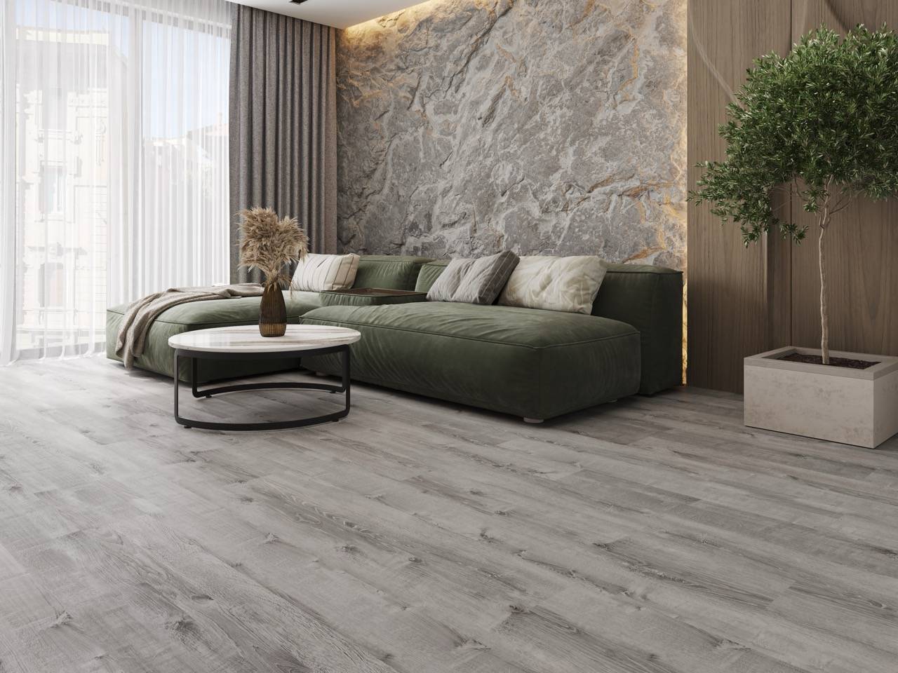LVT Ламинат CronaFloor Nano (Нано) 2/43 4V Дуб Лондон 1200x180 фото 3