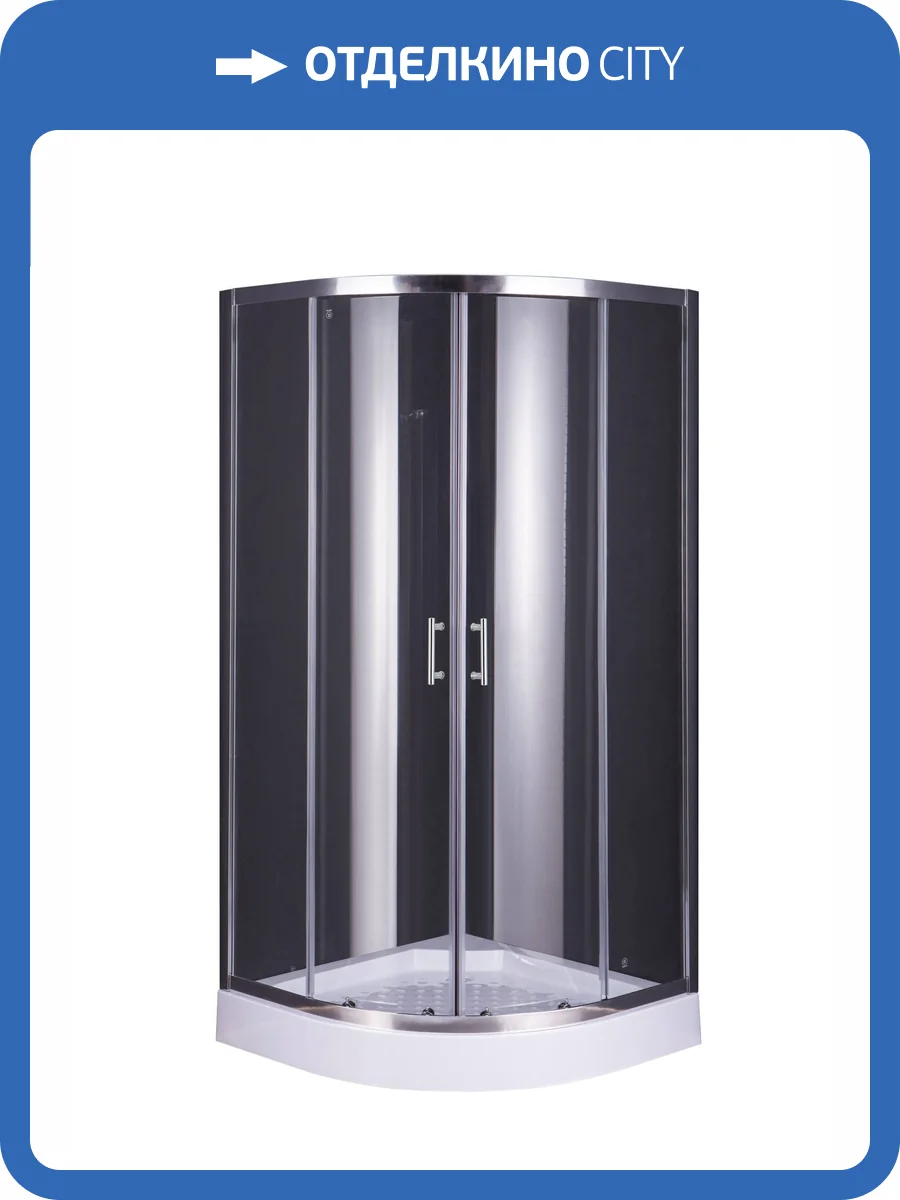 Душевой уголок Taliente TA-09091-1CP профиль хром, стекло прозрачное, 90x90x195 фото 5