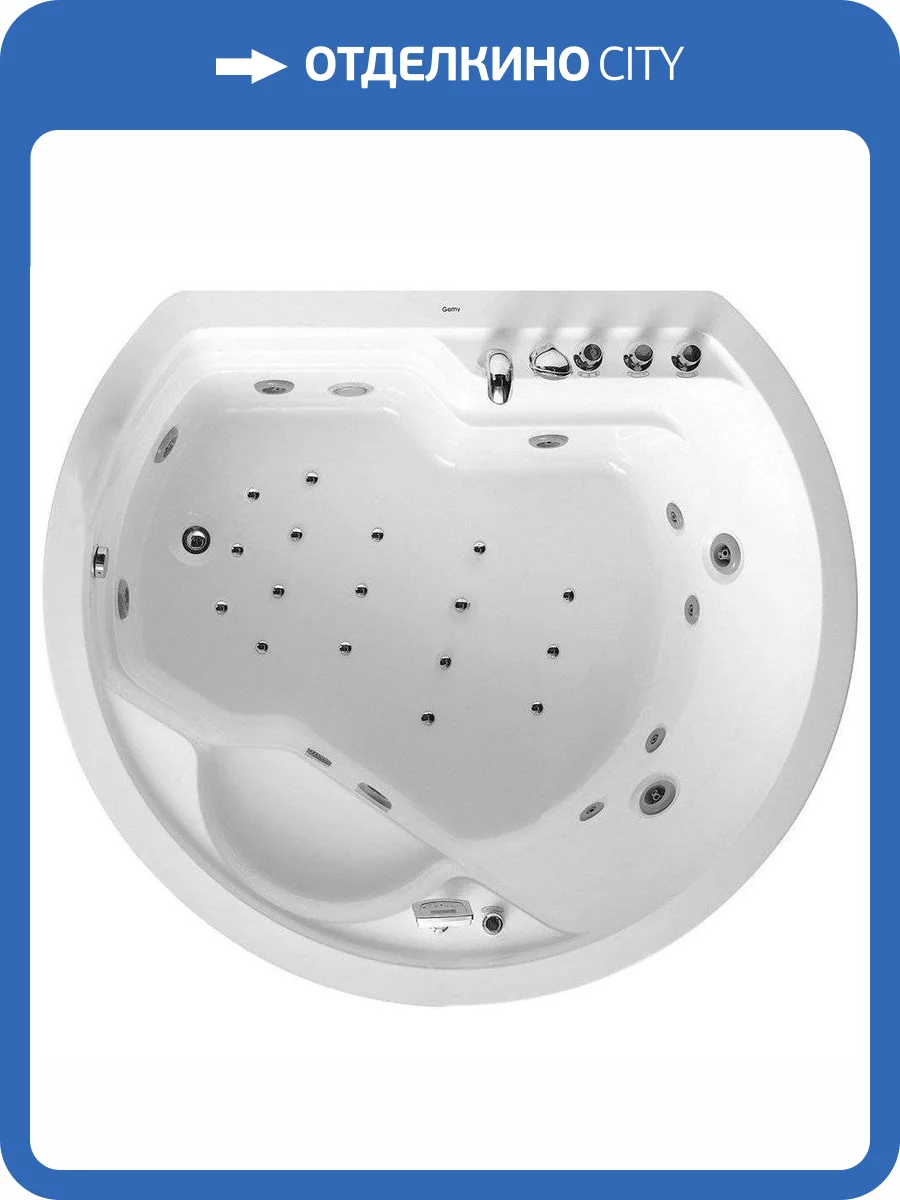 Акриловая ванна Gemy G9053 K 185x160 фото 7