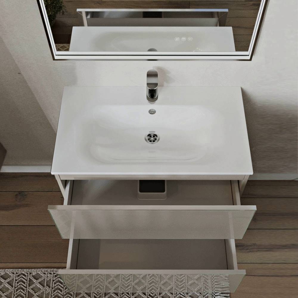 Тумба с раковиной Terminus Vega VEG10802200501OSL капучино, 80x62 фото 2