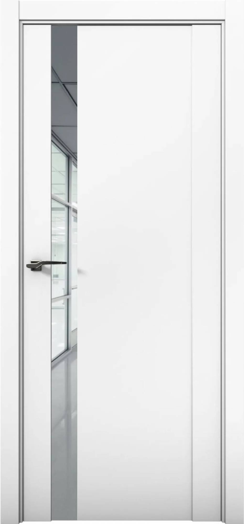 Межкомнатная дверь остекленная Brandoors Prime 07 Полотно Аляска, Зеркало 2000х900