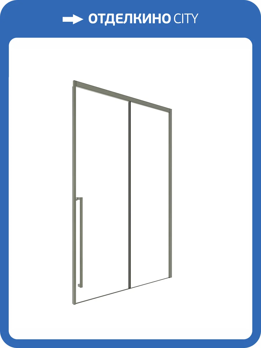 Душевая дверь в нишу Timo TDSS-140/13C-8R профиль никель, стекло прозрачное, 140x200 фото 4