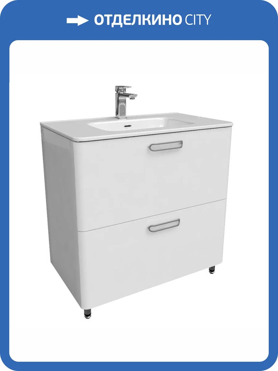 Тумба с раковиной Iddis Brick BRI80WFi95K белый фото 7