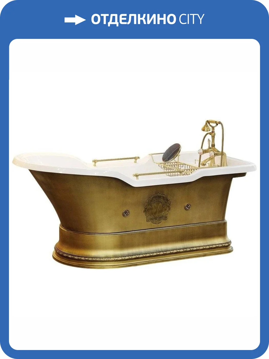 Ванна из искусственного камня Migliore Impero 26173 180x87 бронза фото 3