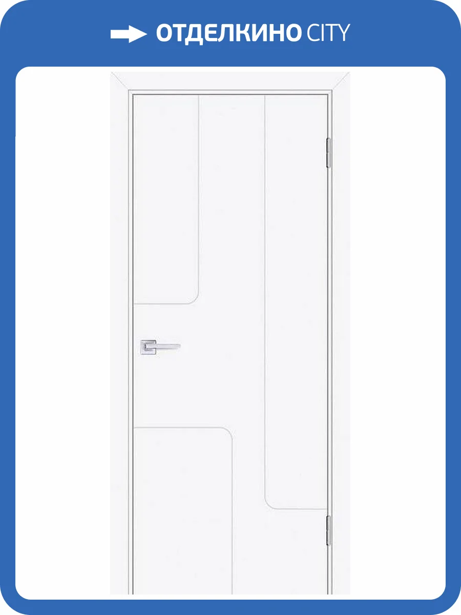 Межкомнатная дверь эмаль Текона Смальта-line 01, глухая, Ral 9003 белый 700x2000 фото 2