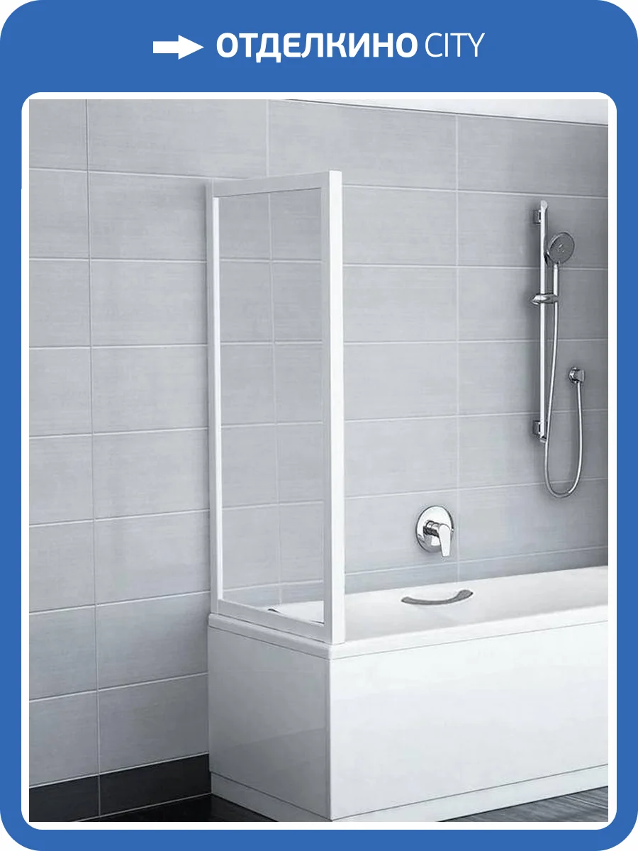 Боковая стенка Ravak APSV-70 Transparent, профиль белый фото 5