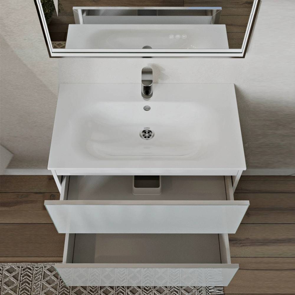 Тумба с раковиной Terminus Vega VEG10802900301OSL белый, 80x62 фото 2