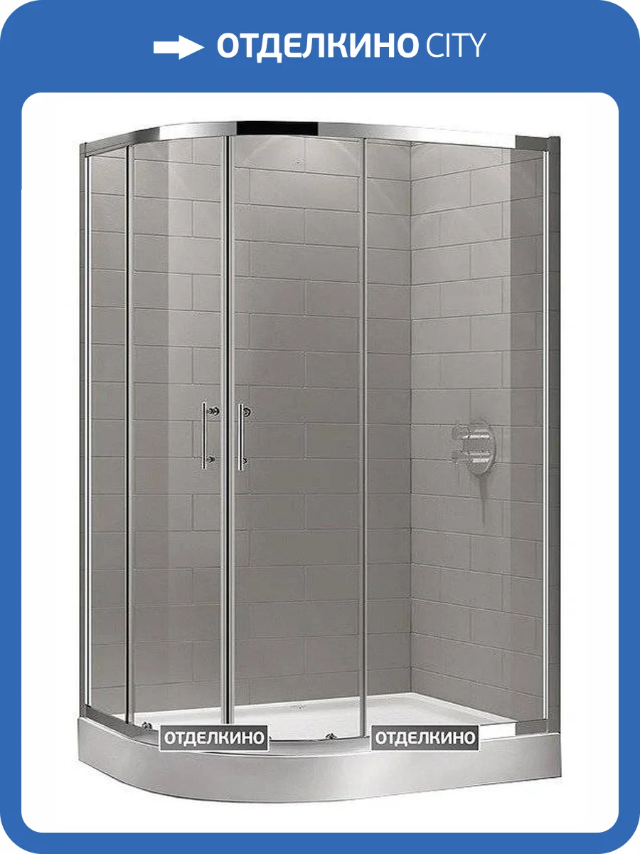 Душевой уголок Cezares Eco O-RH-2-120/90-C-Cr стекло прозрачное фото 7