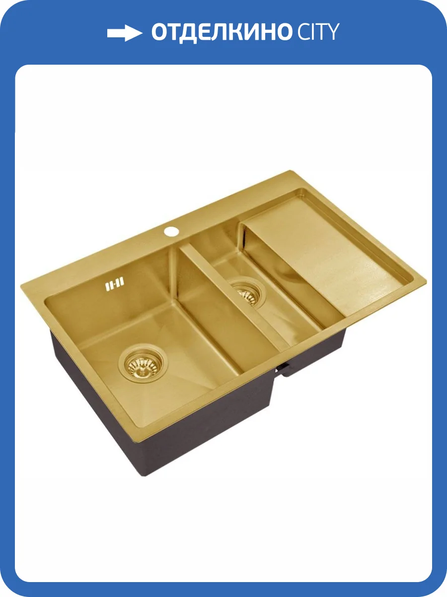 Мойка кухонная Zorg Inox PVD SZR 5178-2-L bronze фото 3