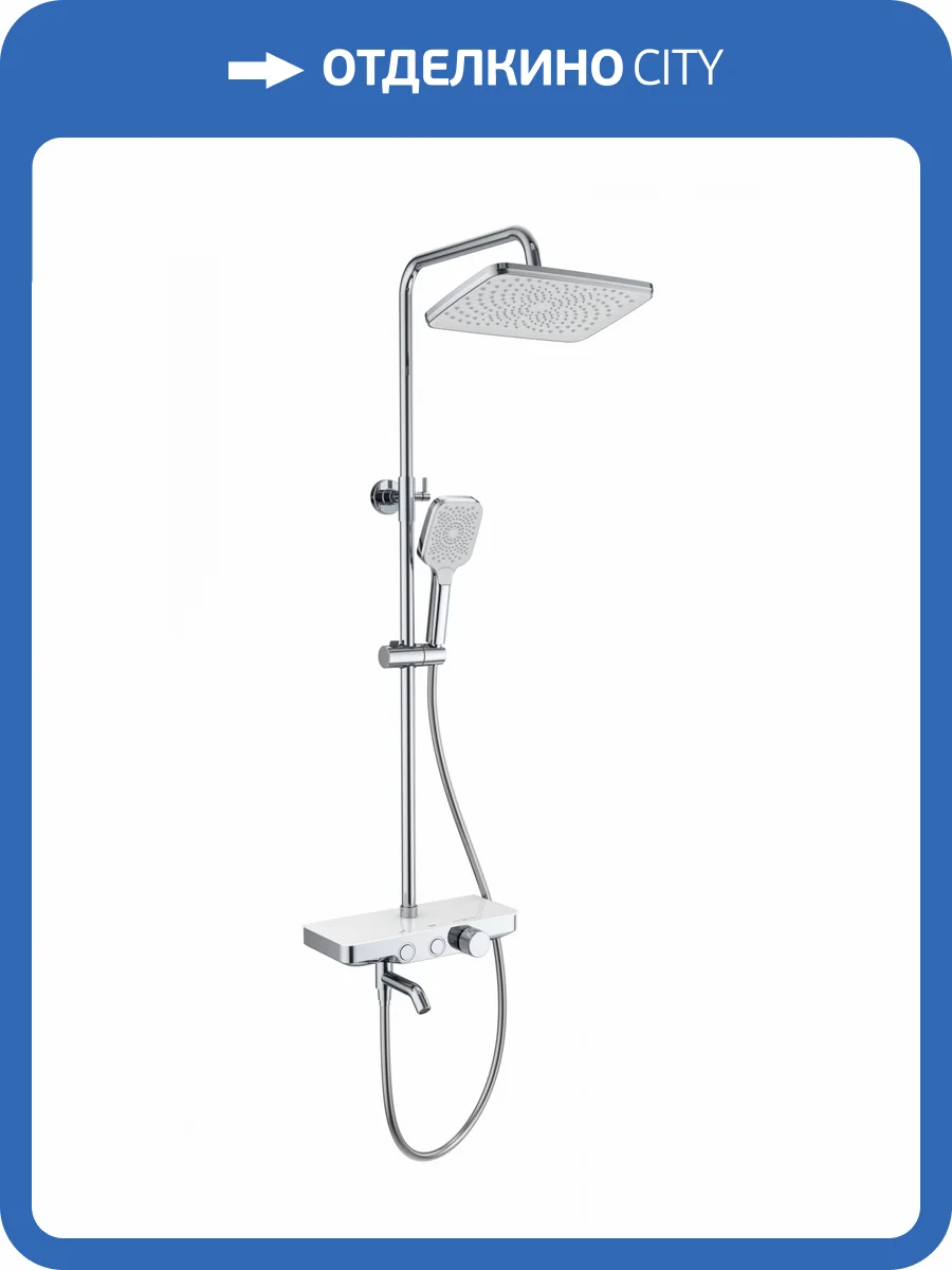 Душевая стойка Wonzon & Woghand WW-B3099-A-CR хром, с термостатом фото 3