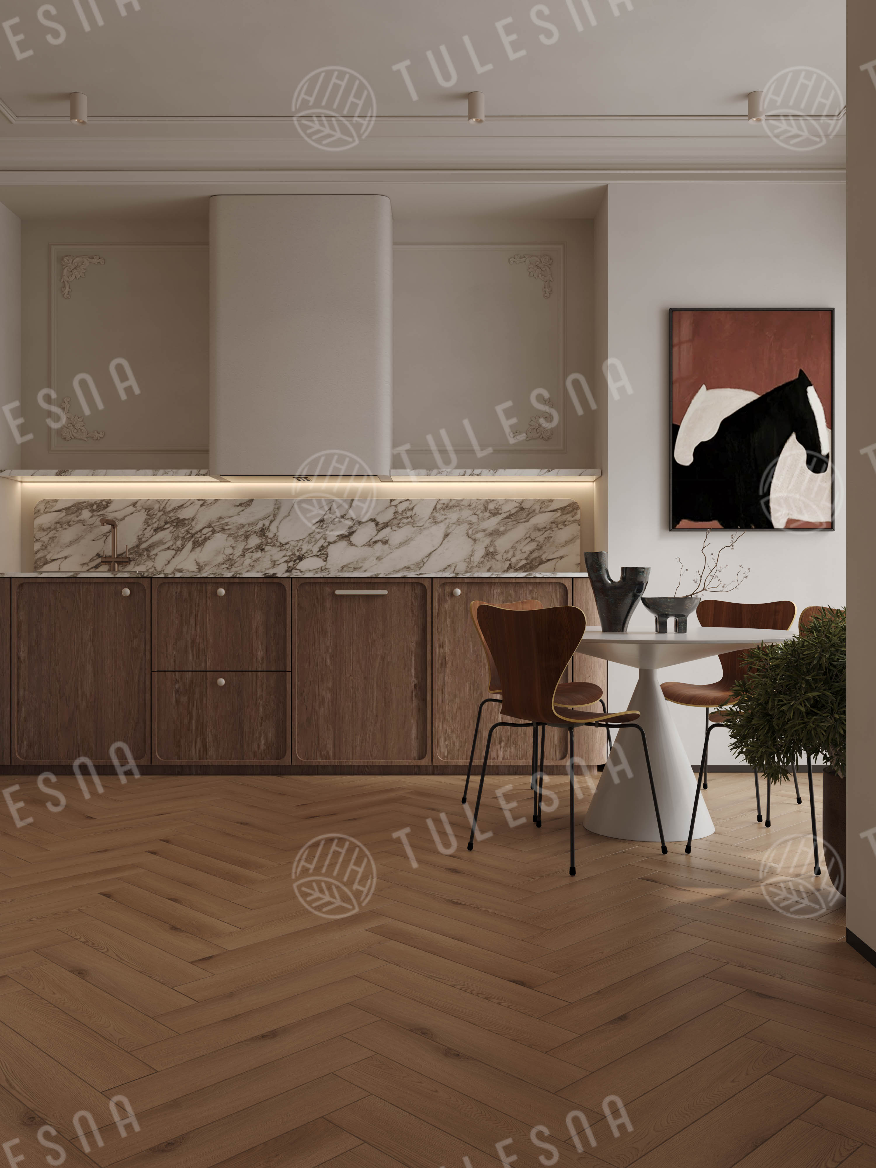 Ламинат Tulesna Селена Паркет (Selene Parquet) 12/34 4V LF504-27 Гаргано 121x605 фото 3