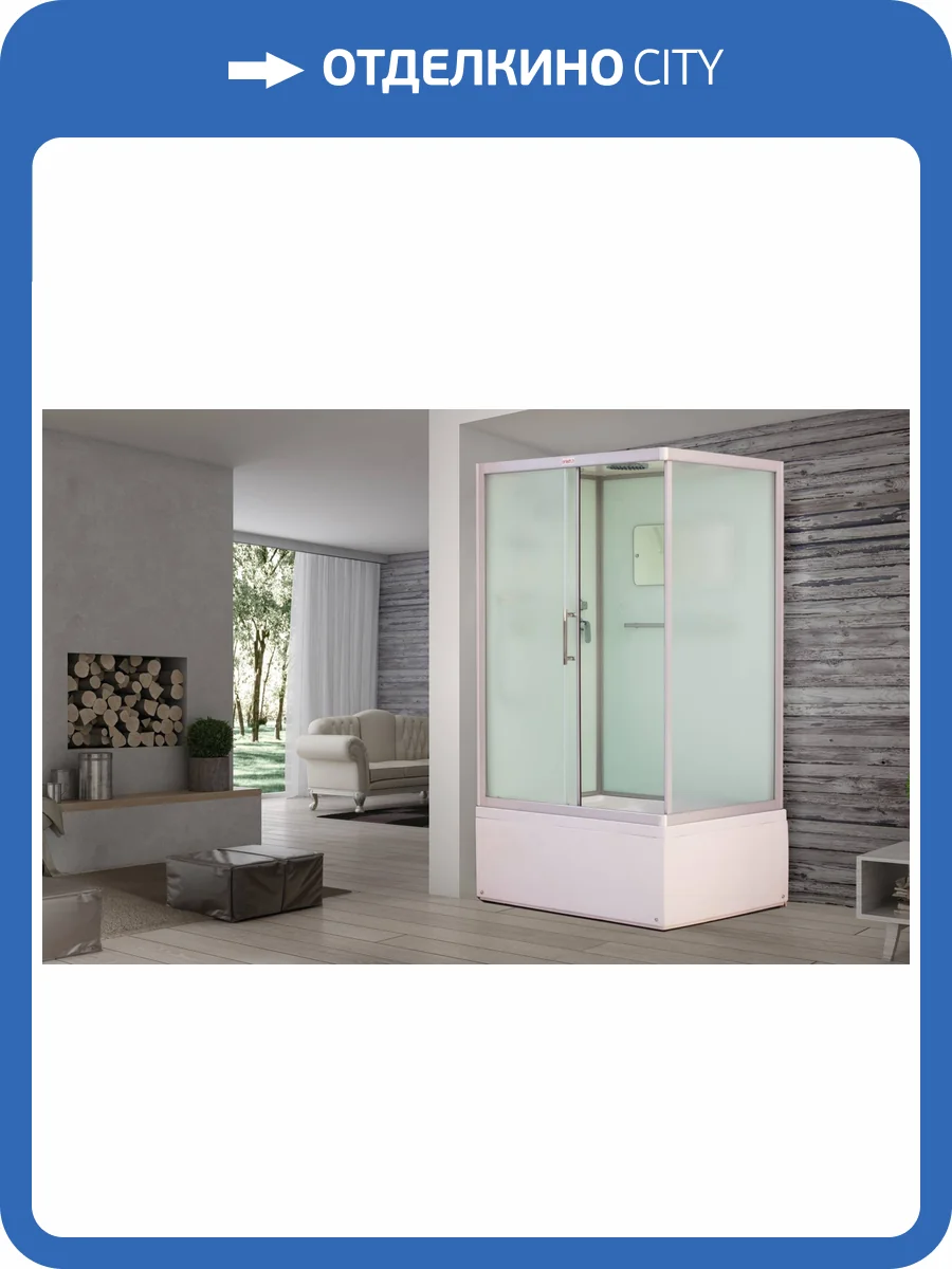 Душевая кабина Esbano Elegancia ES-129CKRB L с высоким поддоном, с сиденьем фото 2