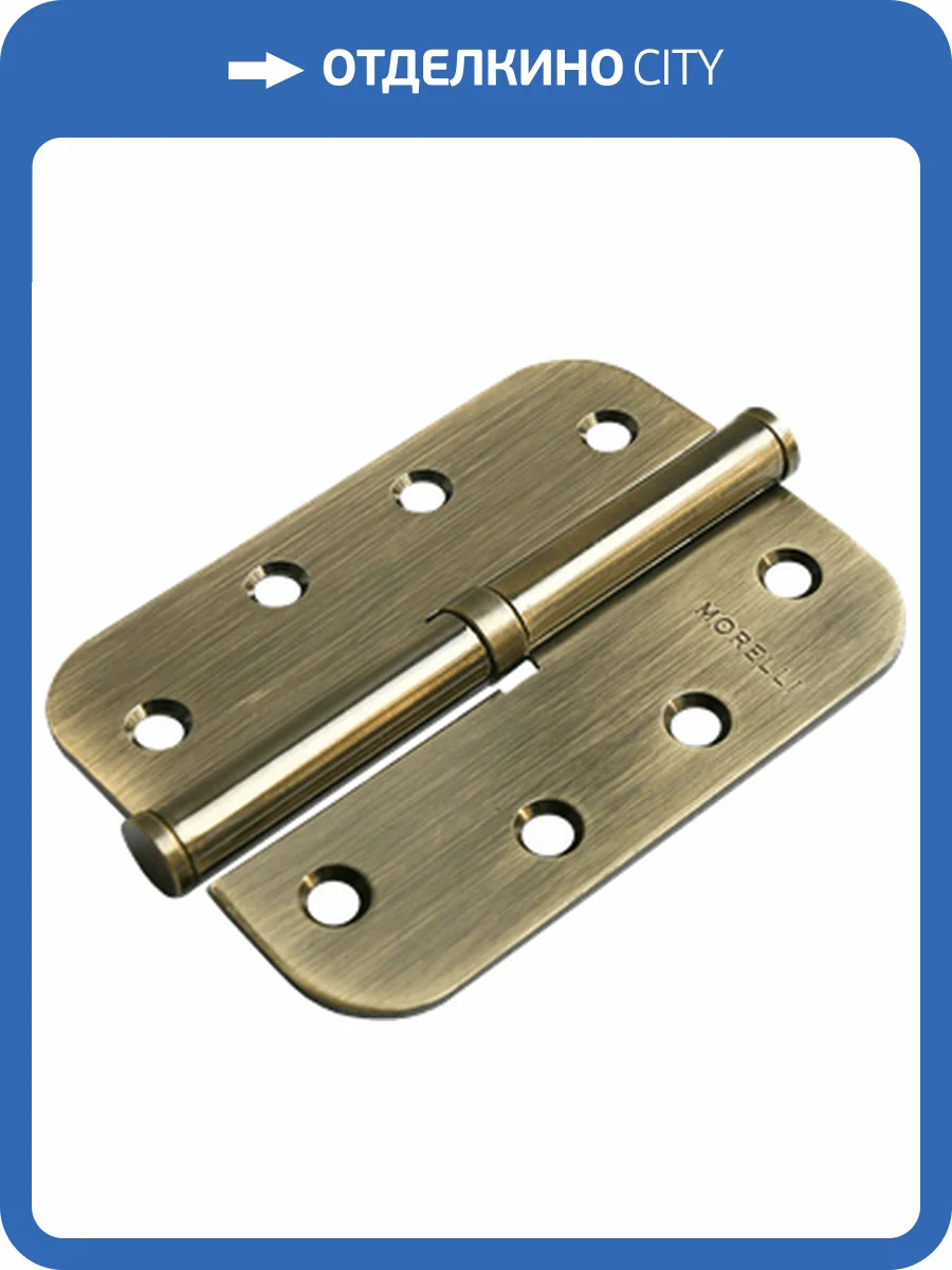 Петля дверная стальная Morelli MSD-C 100X70X2.5 AB R Античная бронза фото 2