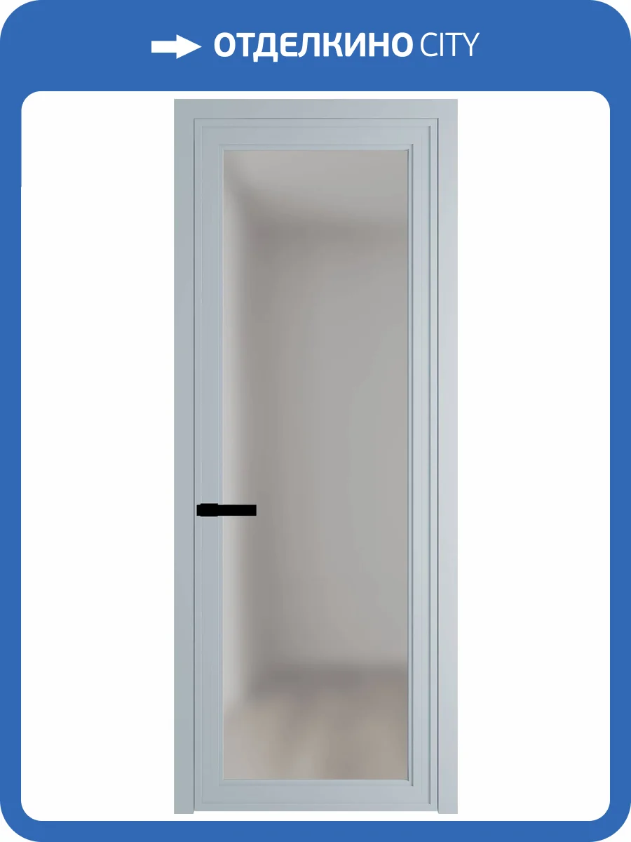 Межкомнатная дверь Profil Doors 1 AGP цвет профиля Серебро, стекло безопасное 6 мм матовое 600x2000 фото 2