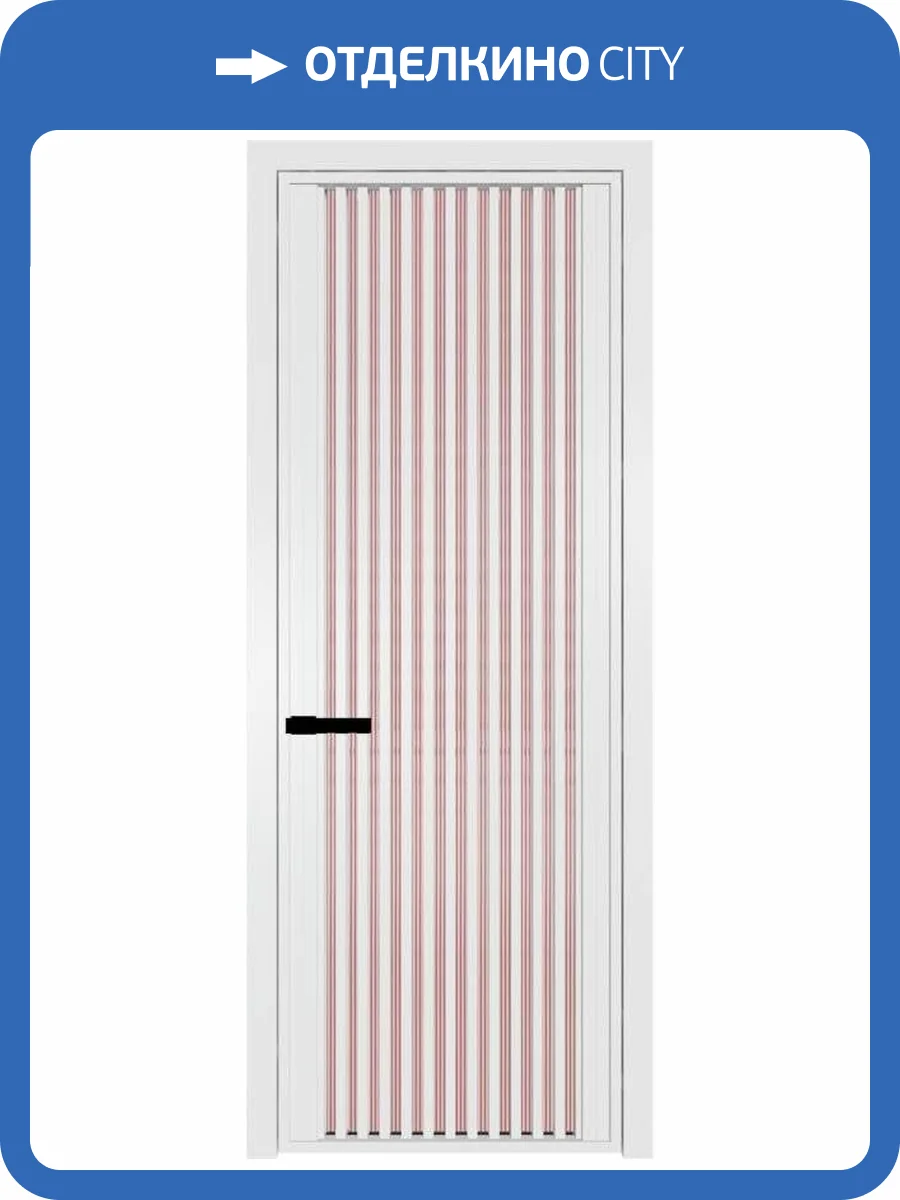 Межкомнатная дверь Profil Doors 3 AGP цвет профиля Вайт, стекло безопасное 6 мм мору розовое 600x2000 фото 2