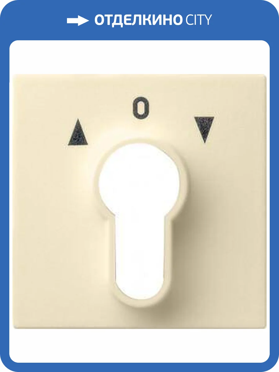 Лицевая панель Gira System 55 выключателя с ключом кремовый глянцевый 066401 фото 2
