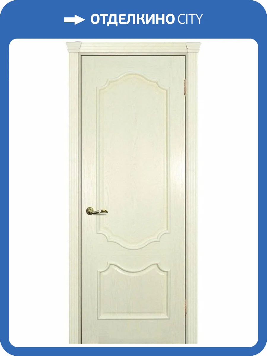 Межкомнатная дверь шпон Текона ФРЕЙМ 01, глухая, ясень бисквит 900x2000 фото 2