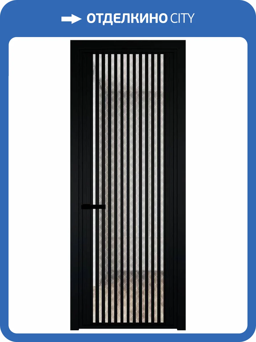 Межкомнатная дверь Profil Doors 3 AGP цвет профиля Черный, стекло безопасное 6 мм ромб белый 800x2000 фото 2