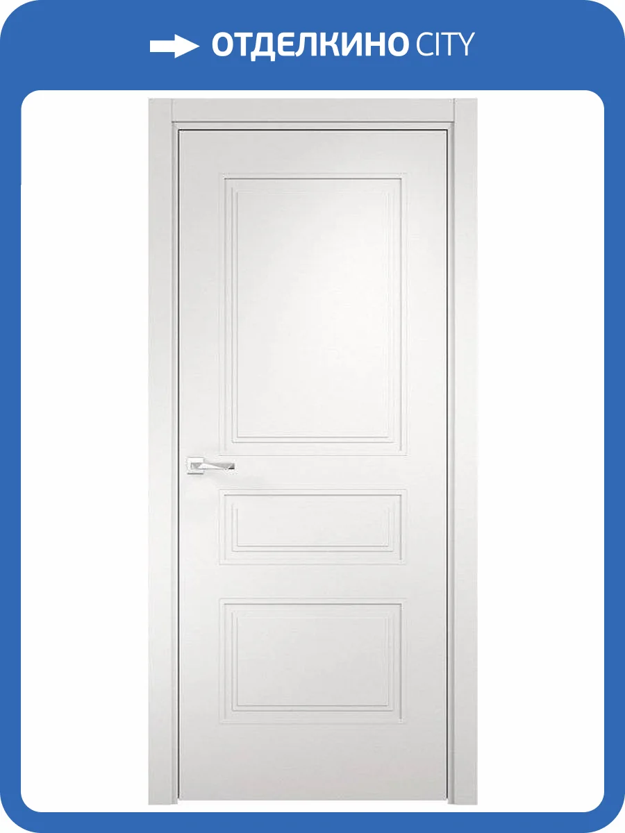 Межкомнатная дверь Verda эмалит Ларедо 4, глухая, софт айс 900x2000 фото 2