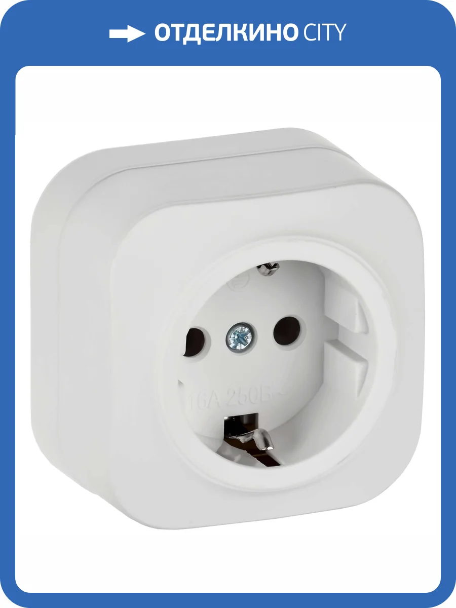 Розетка 1-местная с заземлением IEK Glory ERH11-K01M-16 белый матовый фото 6