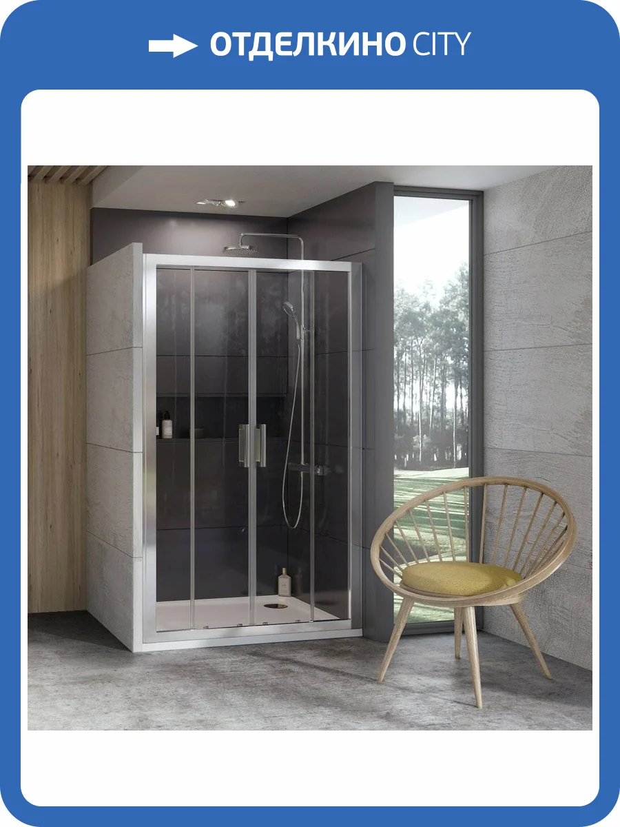 Душевая дверь в нишу Ravak 10DP4-190 Transparent, профиль сатин фото 4