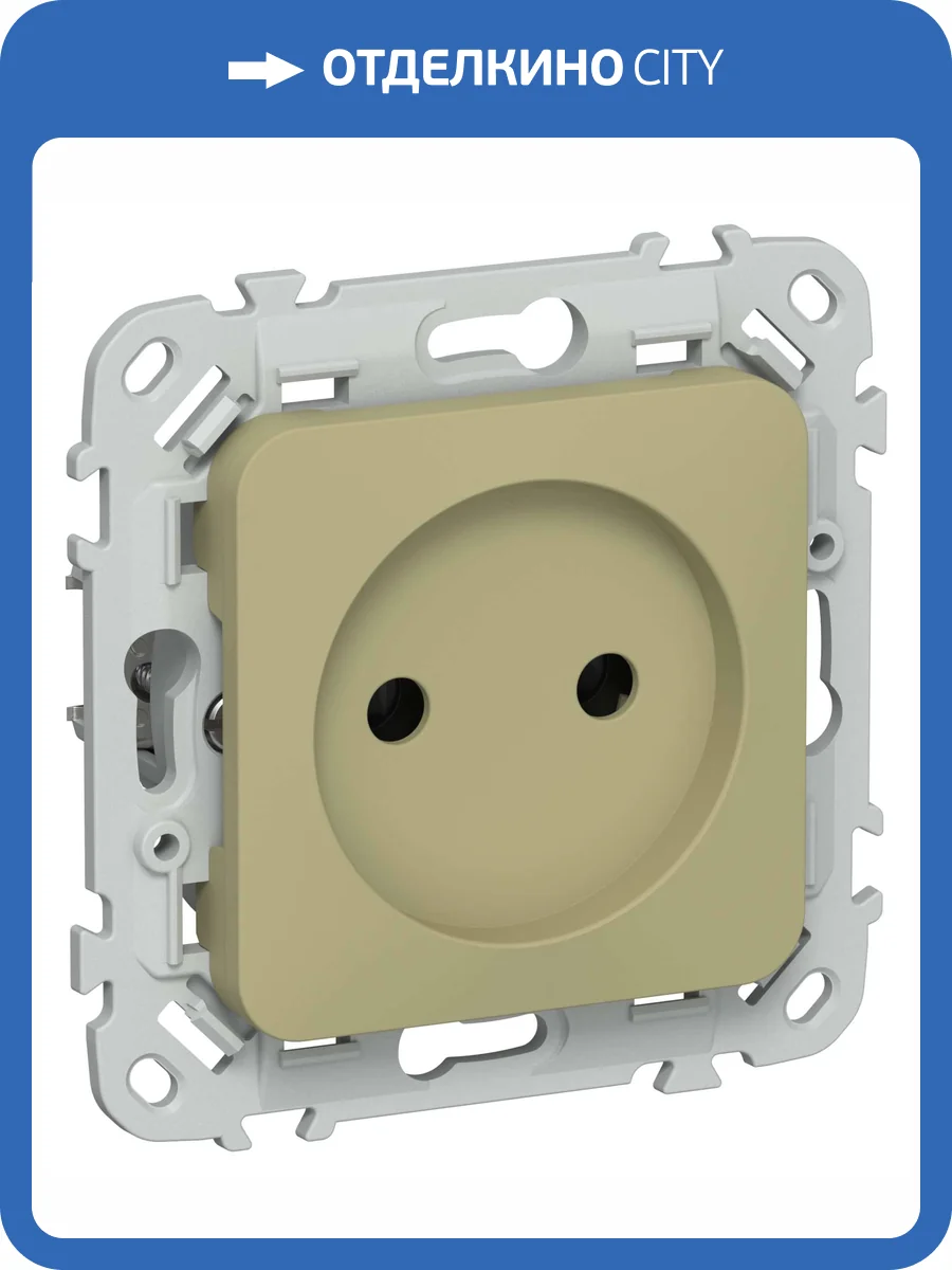 Розетка 1-местная IEK Flite FI-R10-10-1-K26 оливковый фото 3