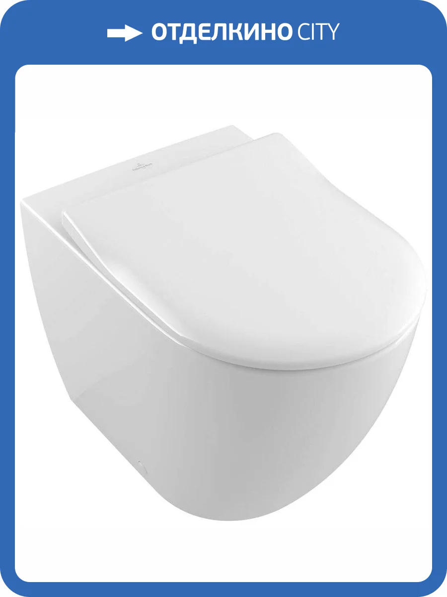 Унитаз приставной Villeroy&Boch Subway 2.0 5602R0R1 CeramicPlus альпийский белый фото 10