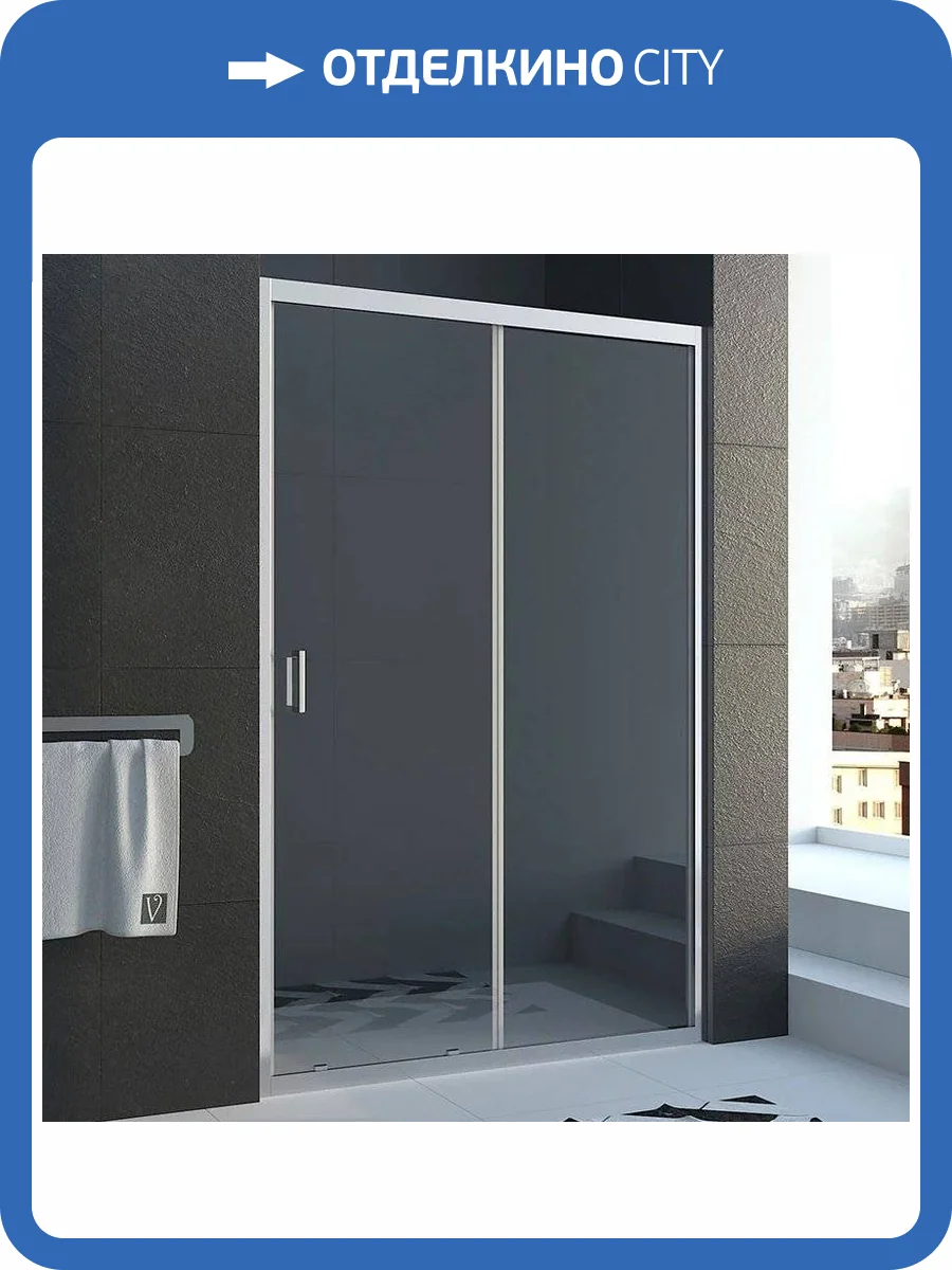 Душевая дверь в нишу Veconi Vianno VN-46 110 см, профиль хром фото 6