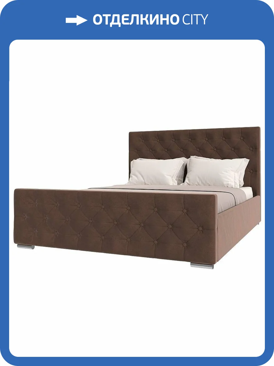 Кровать 1600х2000 НК-Мебель Интеро 72306776 Коричневый 110x169.4x220.5 фото 2