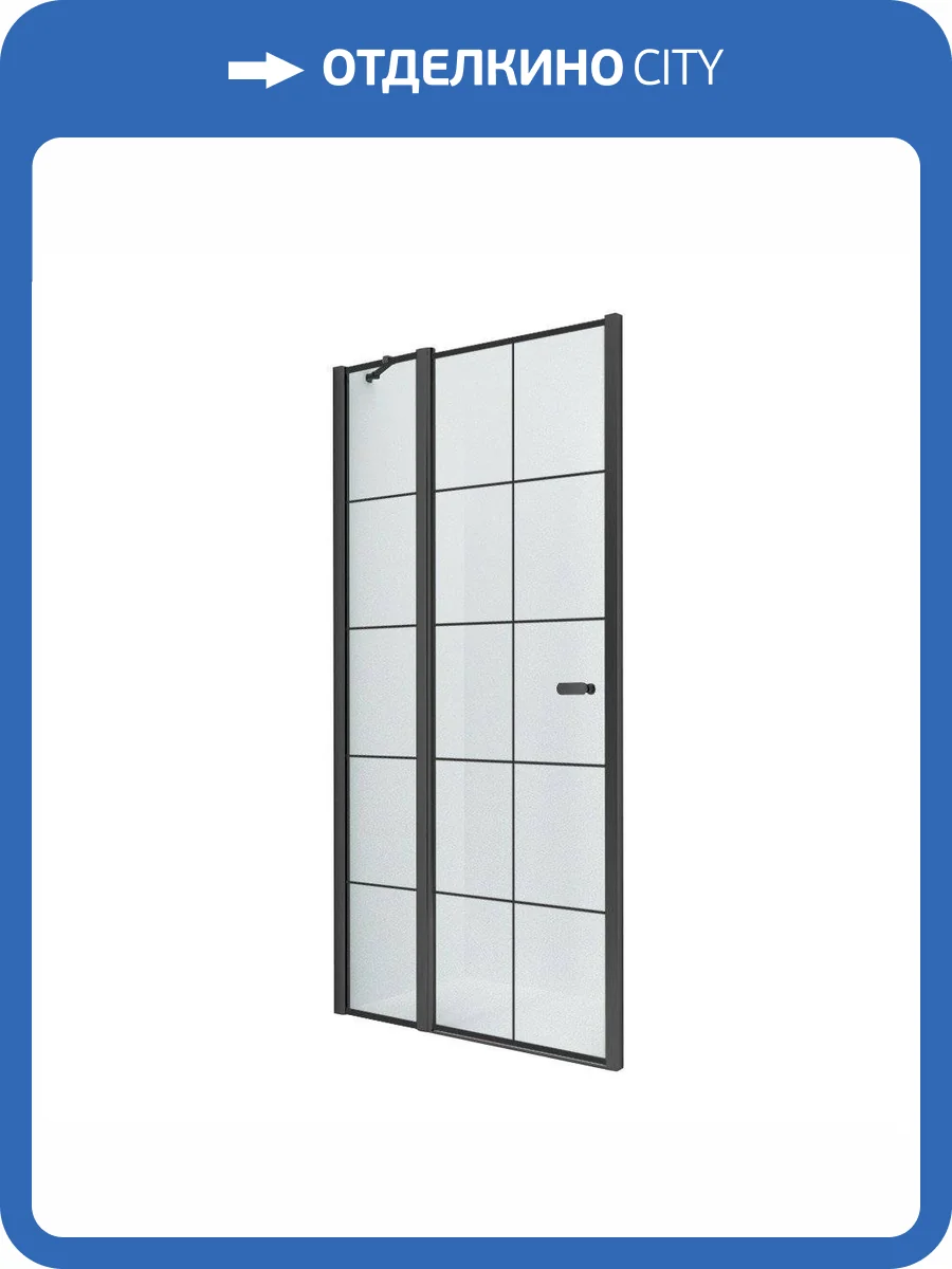 Дверь в нишу NEW TRENDY NEW SOLEO BLACK одинарные 90x195 D-0279A (черный) фото 9