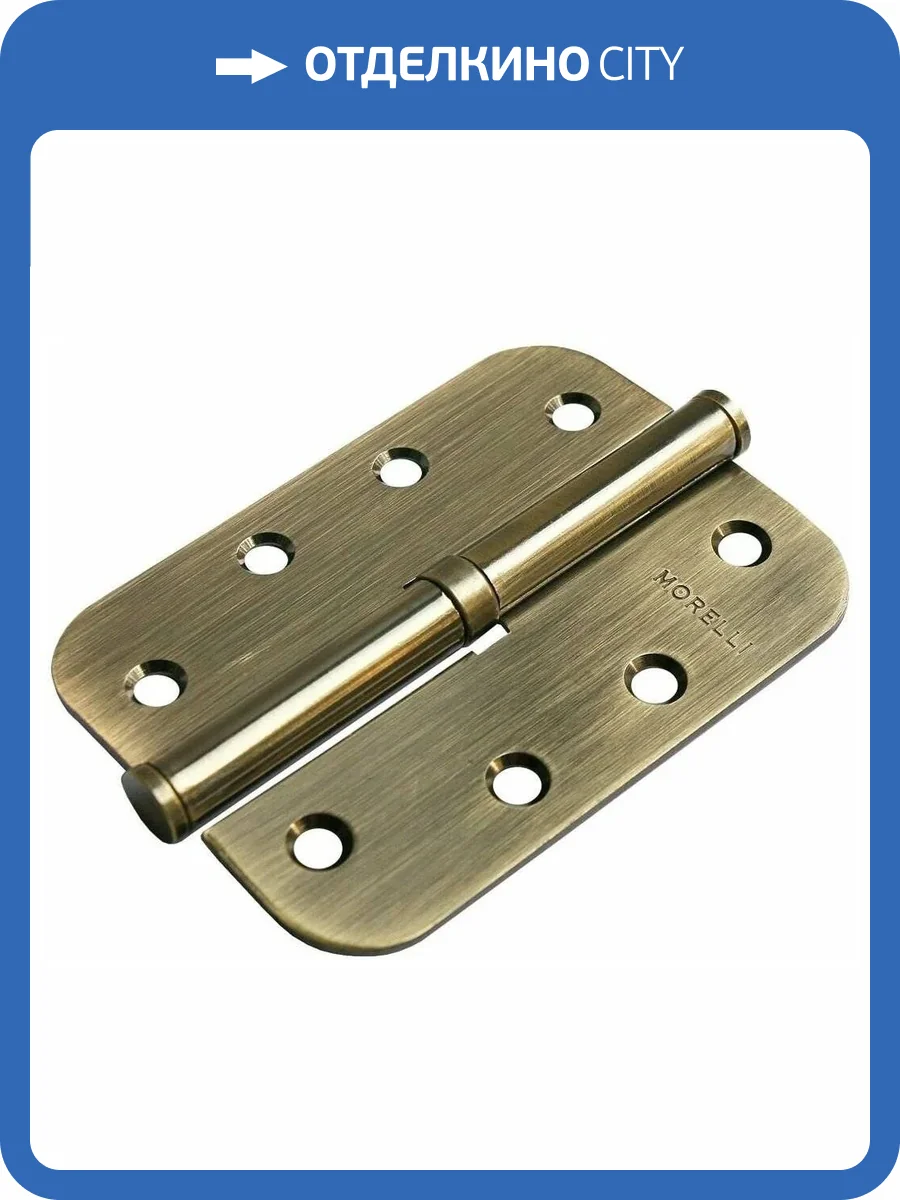 Петля Morelli MSND-C 100X70X2.5 AB R античная бронза правая фото 4