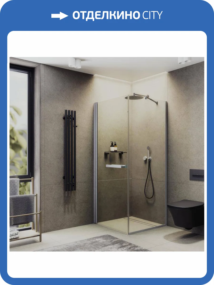 Душевой уголок MaybahGlass MGY-1345-5 на монопетле, стекло бесцветное, 1000x1000x1975 фото 4