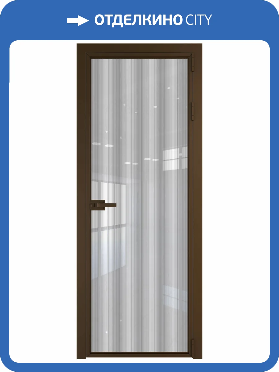 Межкомнатная дверь Profil Doors 1 AX цвет профиля Деорэ, стекло безопасное 6 мм страйп 600x2000 фото 2