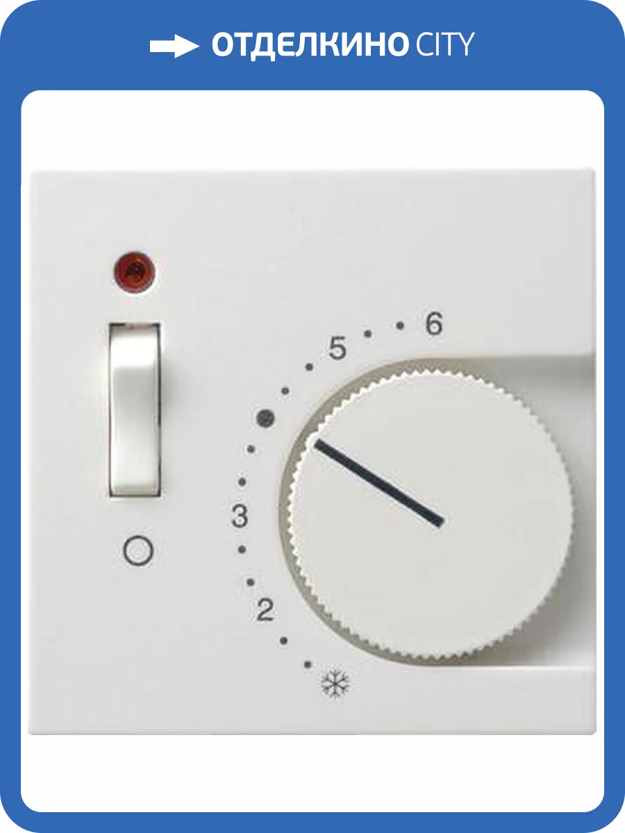 Лицевая панель Gira System 55 термостата теплого пола чисто-белый глянцевый 149203 фото 2
