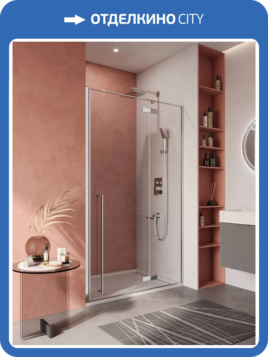 Душевая дверь в нишу Cezares LINER-B-12-120-C-Cr-R профиль хром, стекло прозрачное, 120x195 фото 6