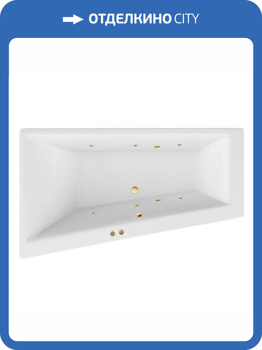 Акриловая ванна Excellent Sfera Slim SOFT WAEX.SFL17S.SOFT.GL 170x100 левая, золото фото 4