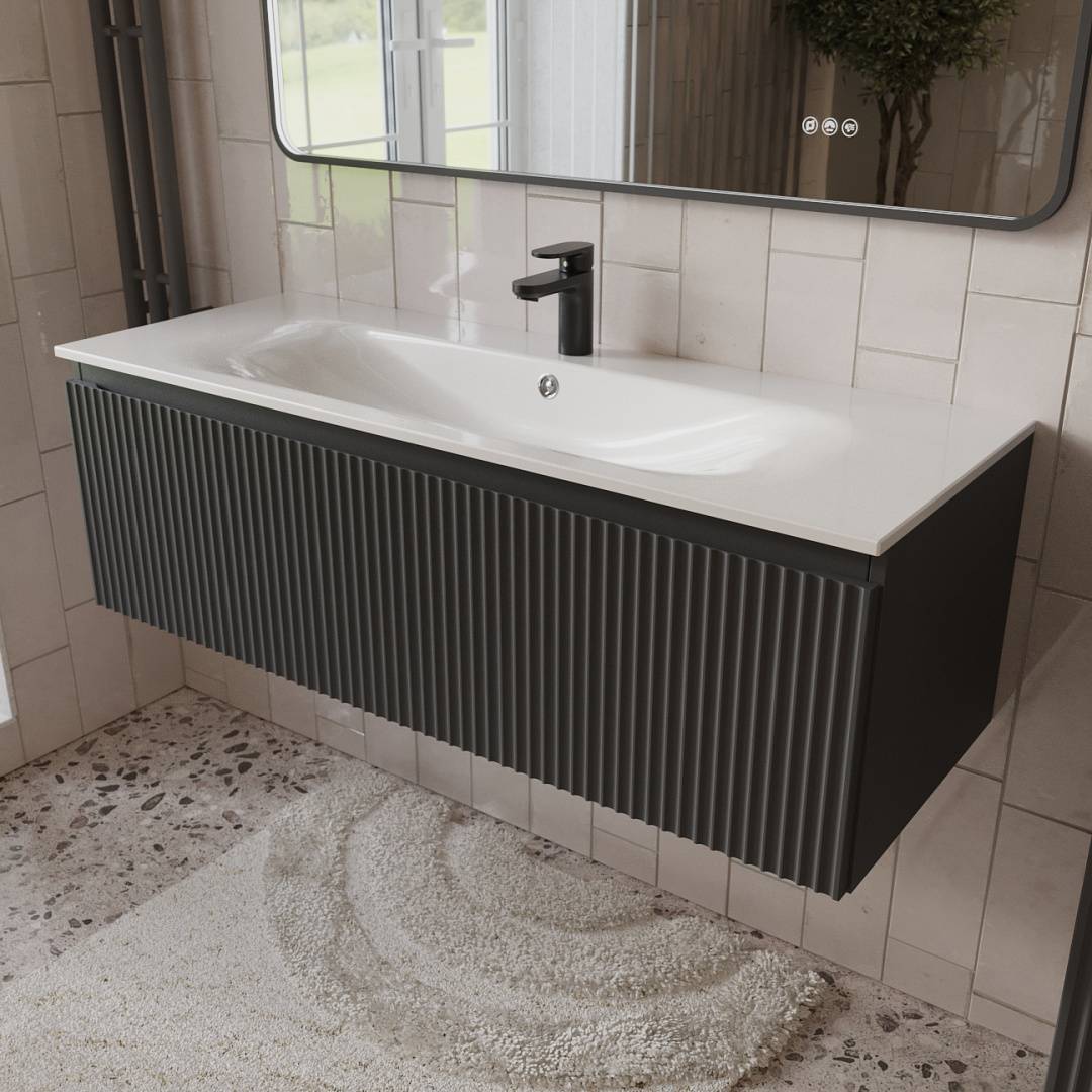 Тумба с раковиной Terminus Sicilia SIC101201701601O графит , 120x38