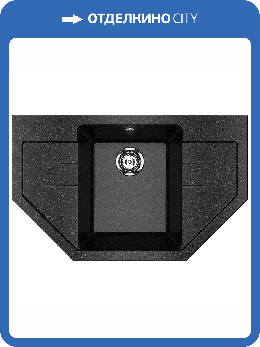 Мойка кухонная Ulgran Classic U-609-308 черный фото 4