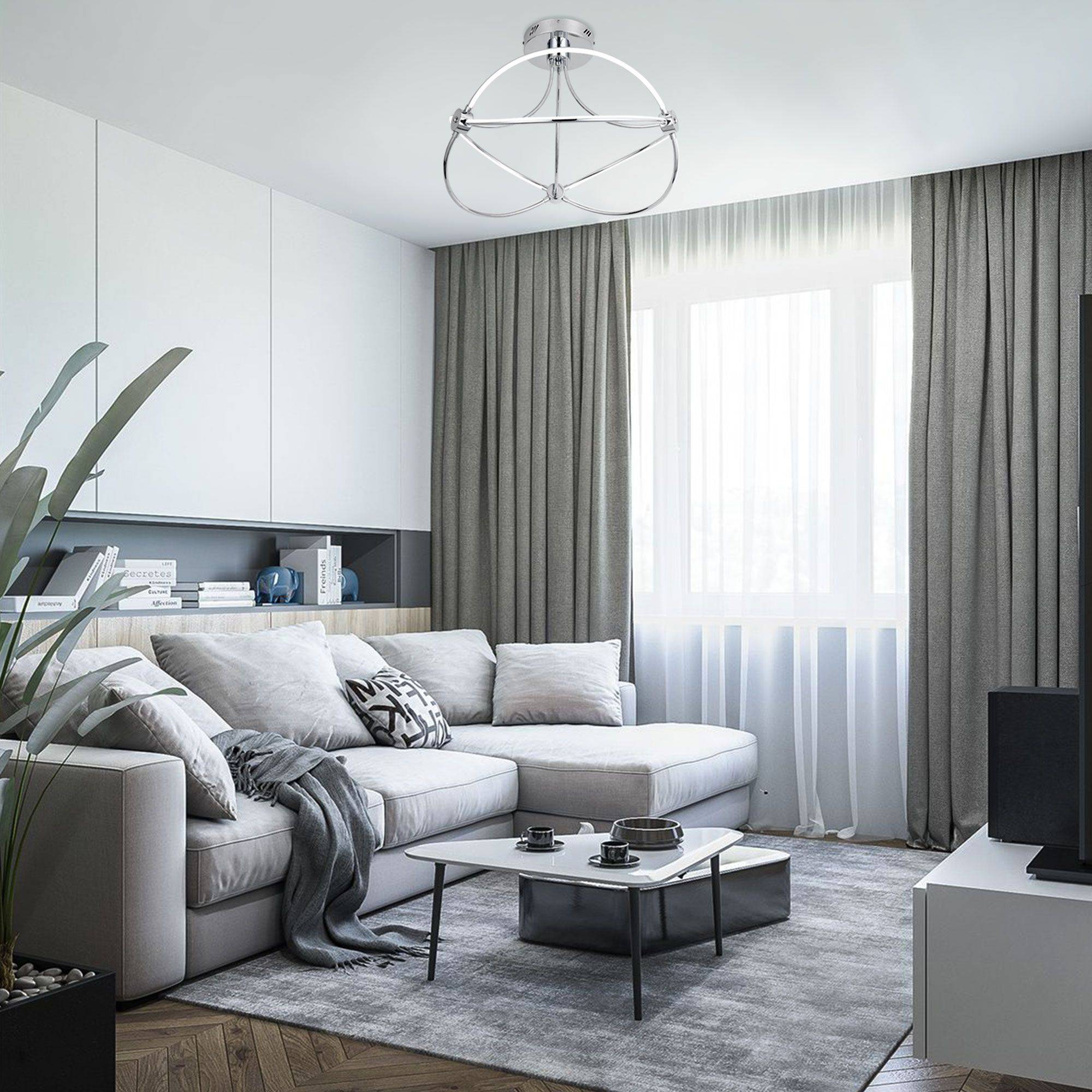 Потолочный светодиодный светильник Eurosvet Petto 90246/6 хром Smart фото 3