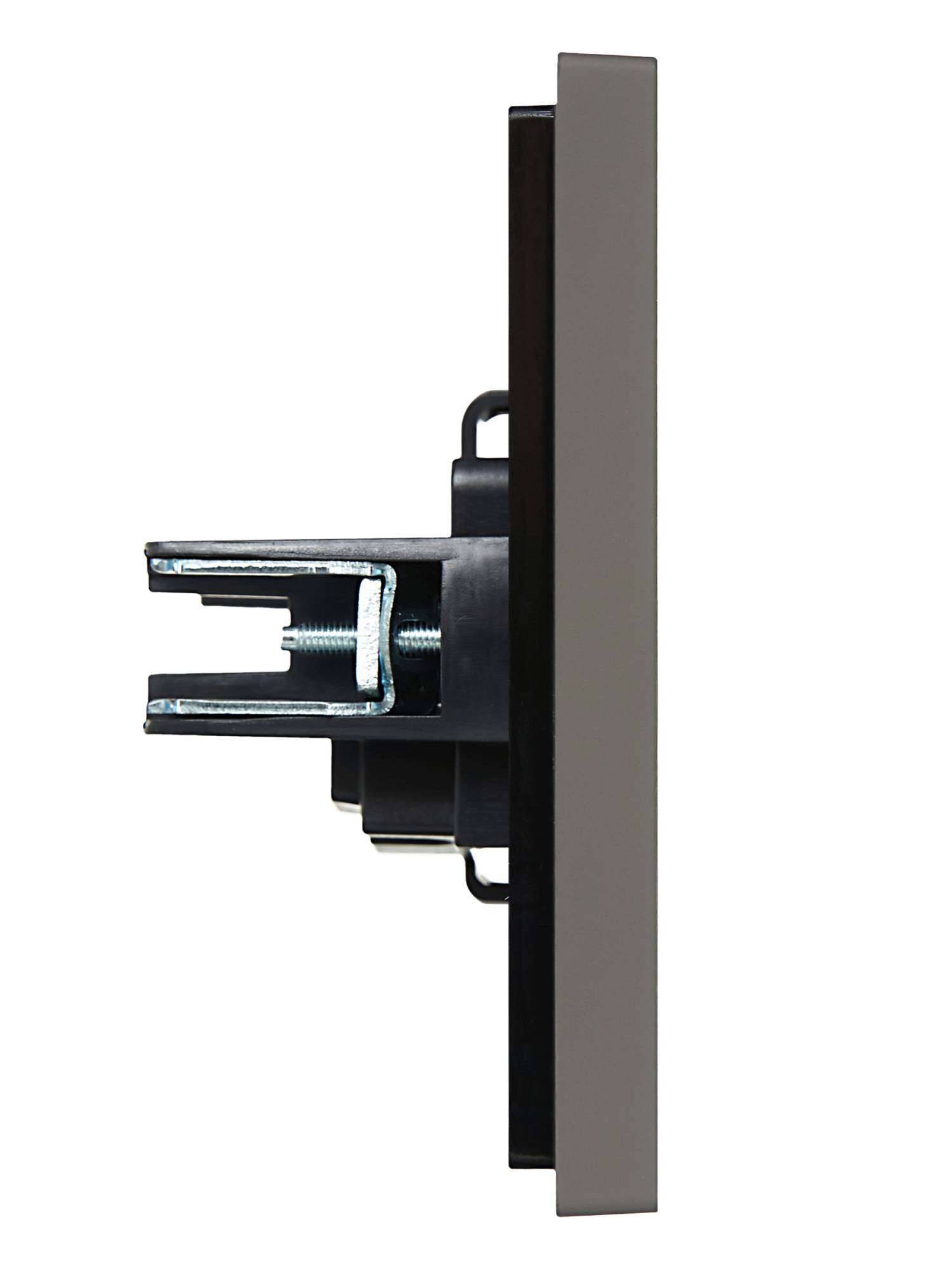 Розетка 1-местная с защитными шторками IEK Forte&Piano FP-R13-10-K03 серый фото 5