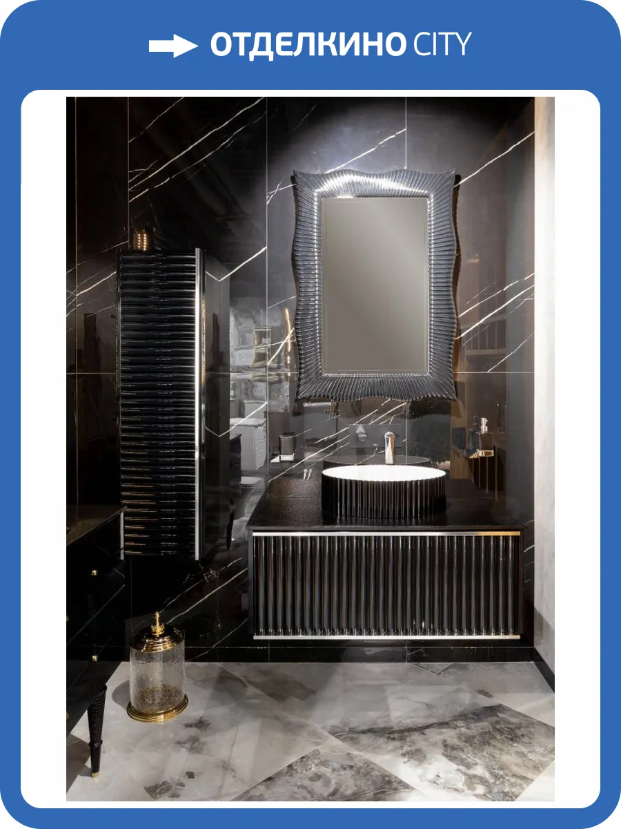 Шкаф-пенал Armadi Art Vallessi Avantgarde 846-BCR черный хром без ножек фото 5