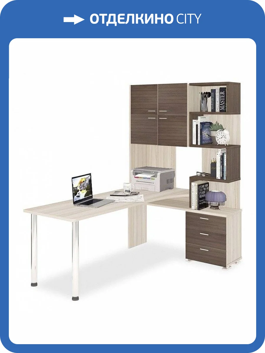 Стол компьютерный Merdes Домино MER_SR-500M-190-KSHK-CH-PRAV фото 2