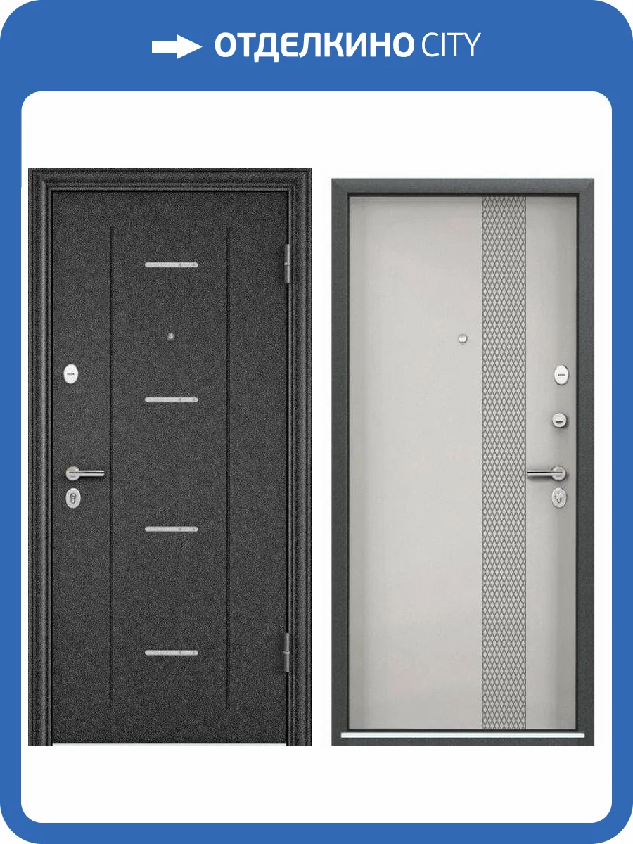 Входная стальная дверь Torex DELTA-100 841790 Черный шелк/ПВХ Бьянко 2030x860 фото 2