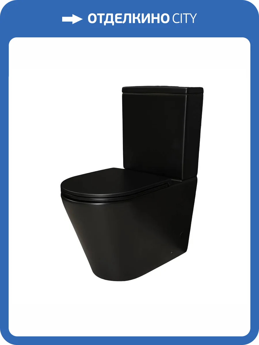 Унитаз напольный Gid Cortado 62248Y Tn2189Bm черный матовый фото 8