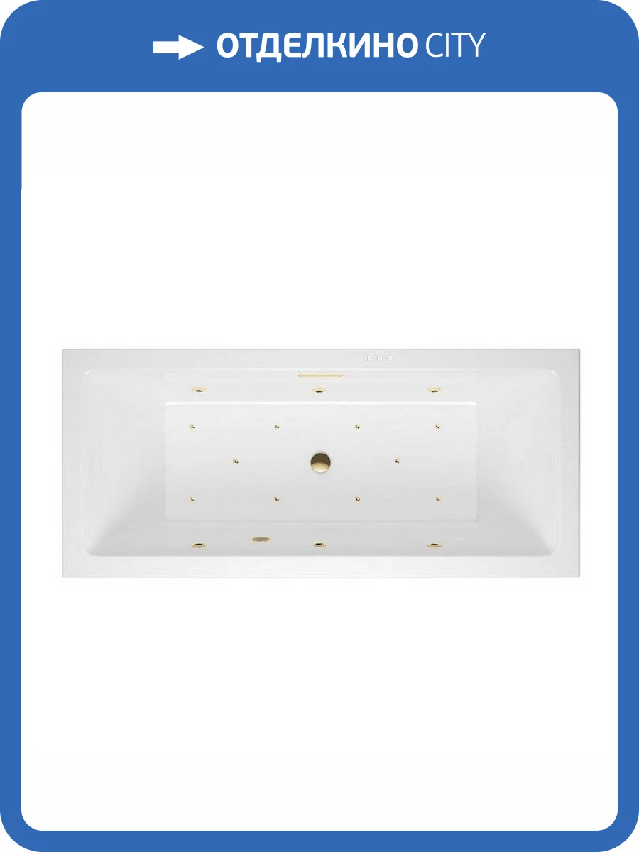 Акриловая ванна Excellent Heaven Slim RELAX WAEX.HEV18S.RELAX.GL 180x80 золото фото 4