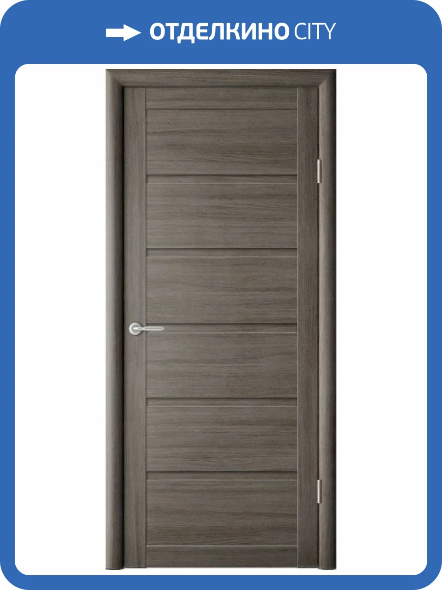 Межкомнатная дверь Albero Вена глухая серый кедр 900x2000 фото 2