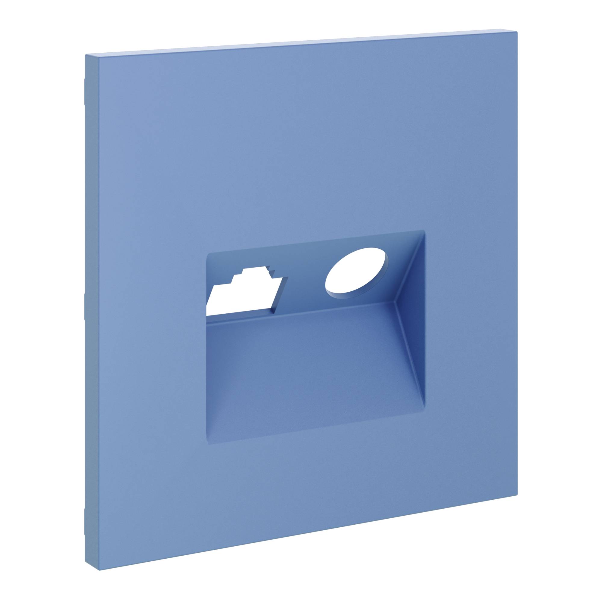 Лицевая панель для ТВ-розетки+Ethernet RJ45 Voltum S70 VLS002715 деним фото 4